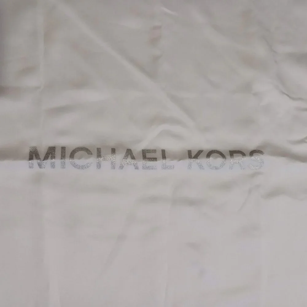 Michael Kors White Satin Dust Bag Cover Protective Pouch Drawstring 18.5x18.5